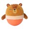 Manhattan Toy Wobbly Bobbly Bear Weighted, Soft Silicone Wobble Ball with Embroidered Plush Baby & Toddler Toy